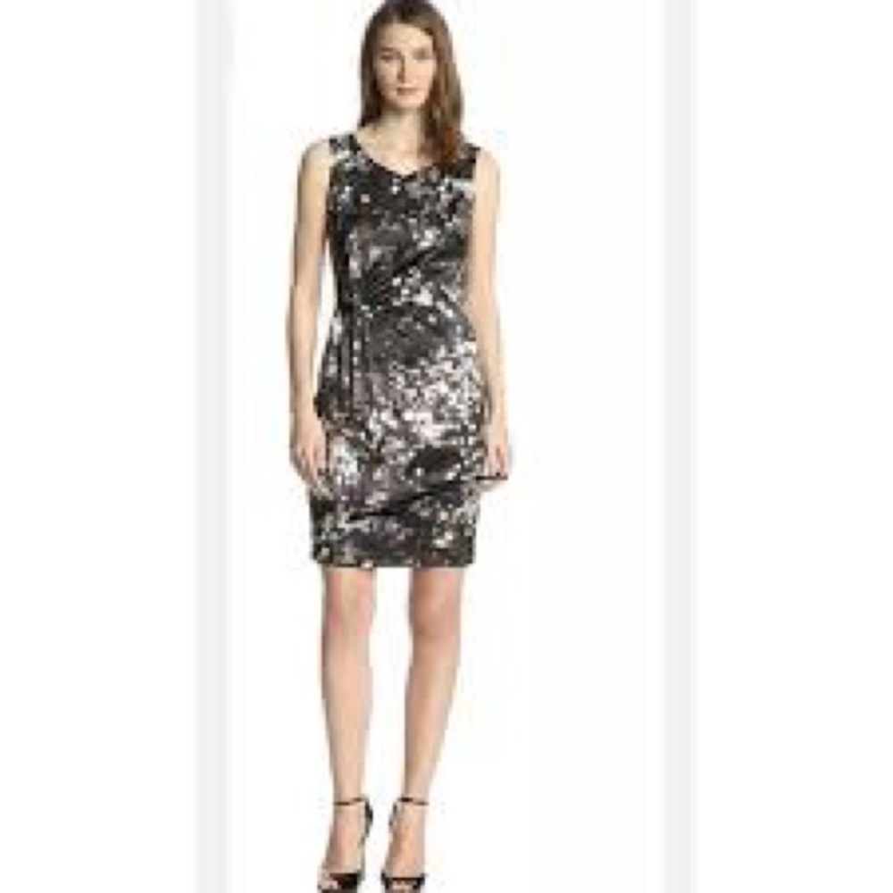 Marc NY Andrew Marc City Lights blurred satin Cocktail Dress size 6